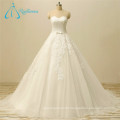 A-Line Sweetheart Lace Appliques Tulle Love Forever Wedding Dress